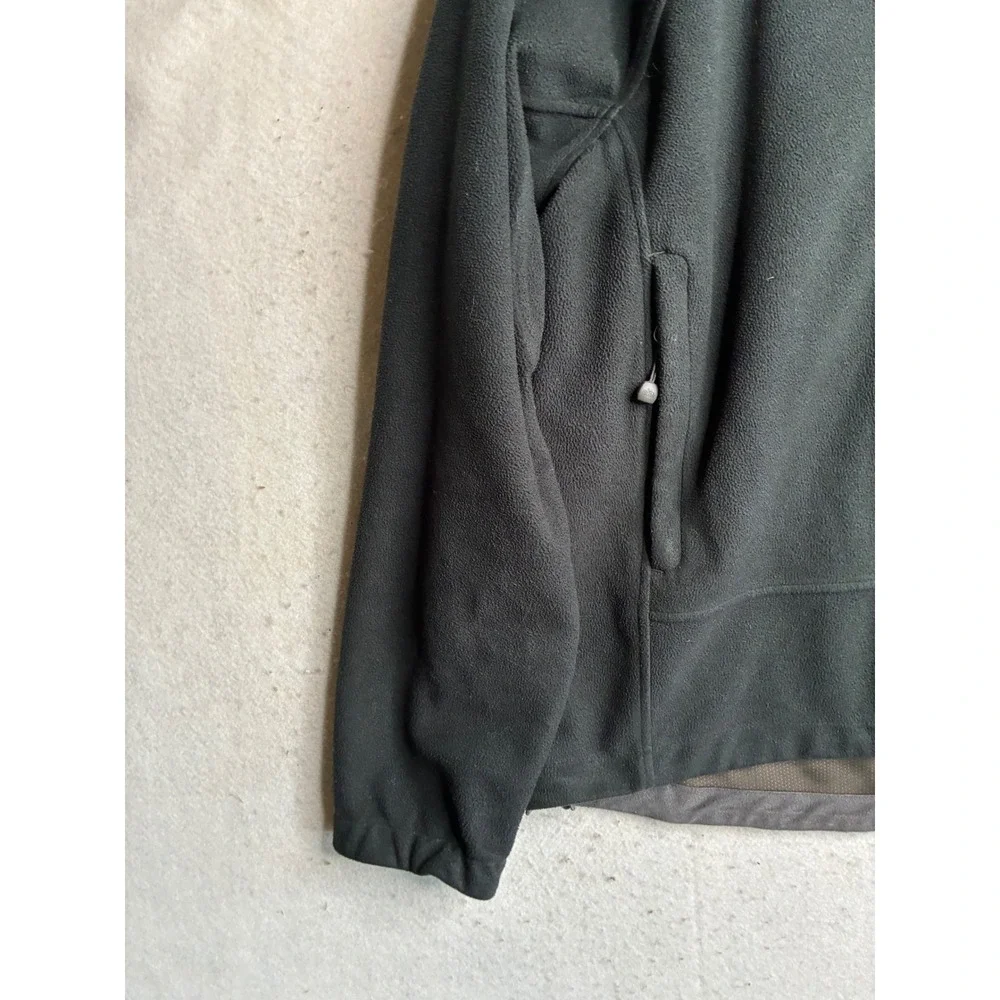 The North Face WindWall Fleece Jacket Mens Small Black Full Zip Mock Neck AA82